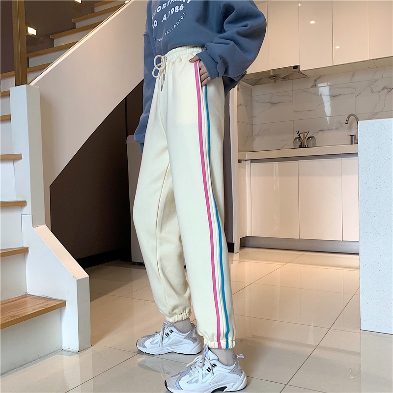 ! Real shot real price ~ Korean loose Plush thickened casual boxer pants