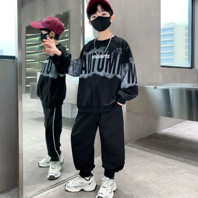 男童春装套装2026新款儿童装春季卫衣运动服潮帅气时髦大童春秋款