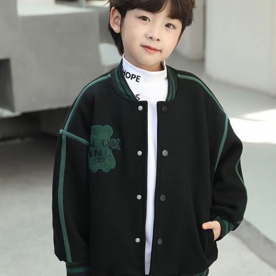 儿童装男童春装棒球服外套2026新款春秋款男孩帅洋气中大童夹克潮