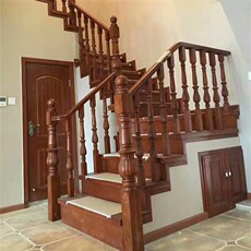 Лестница 独步楼梯原木整梯橡胶木-14号