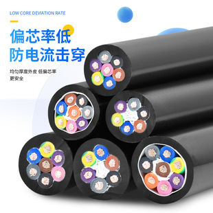 金联宇国标纯铜RVV电缆线6 7 8多芯0.5 0.75 1 1.5平方控制信号线