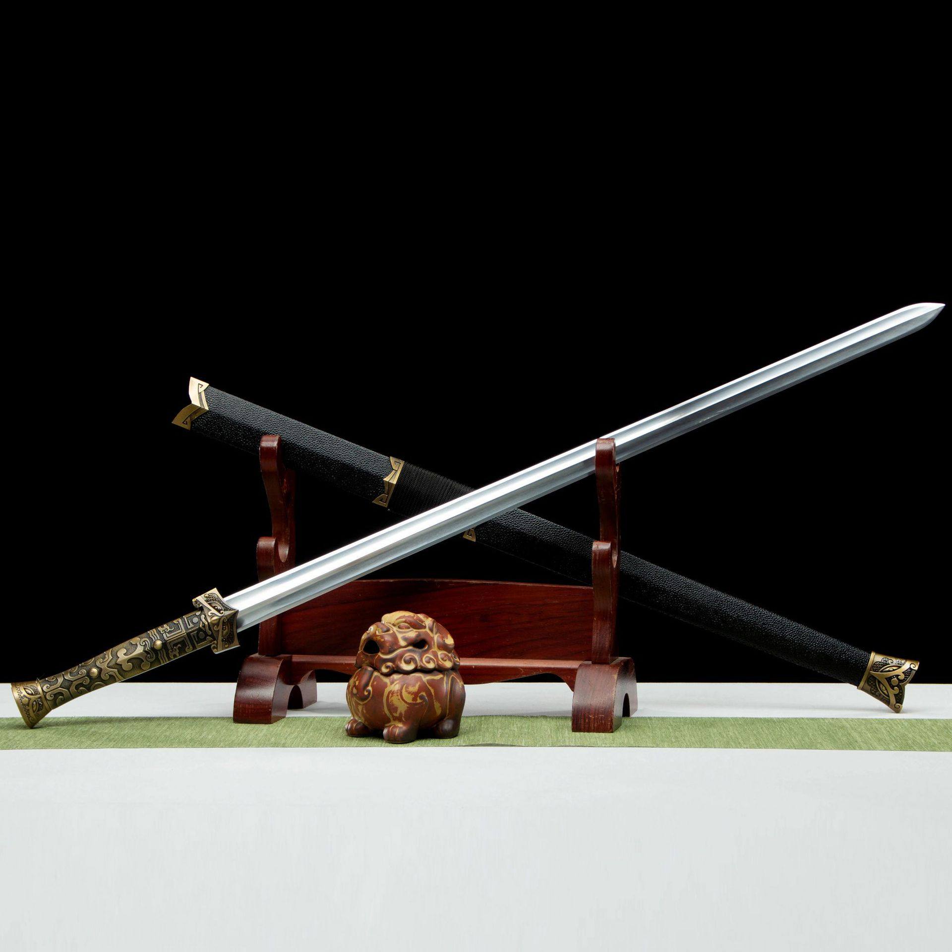 龙泉市刀剑高锰钢手工锻打瓦面双槽秦汉春秋宝剑唐剑冷兵器未开刃,特色手工艺,剑袋,淘宝优惠券,粉丝福利购,淘宝优惠卷