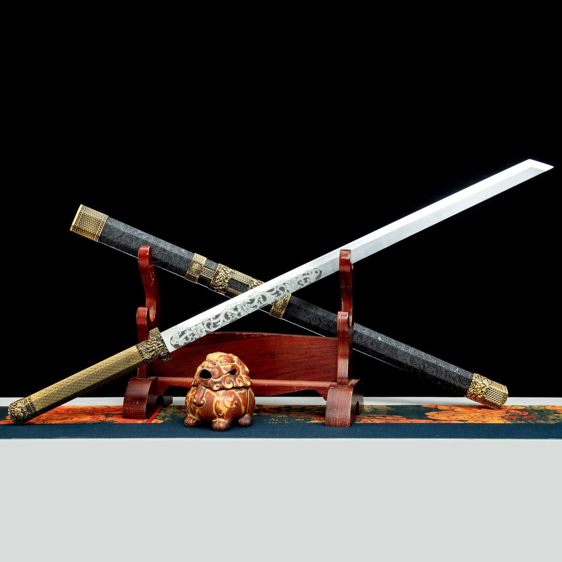 龙泉市刀剑高锰钢双手唐横刀素装直刀影视硬宝剑冷兵器收藏未开刃,特色手工艺,剑袋,淘宝优惠券,粉丝福利购,淘宝优惠卷