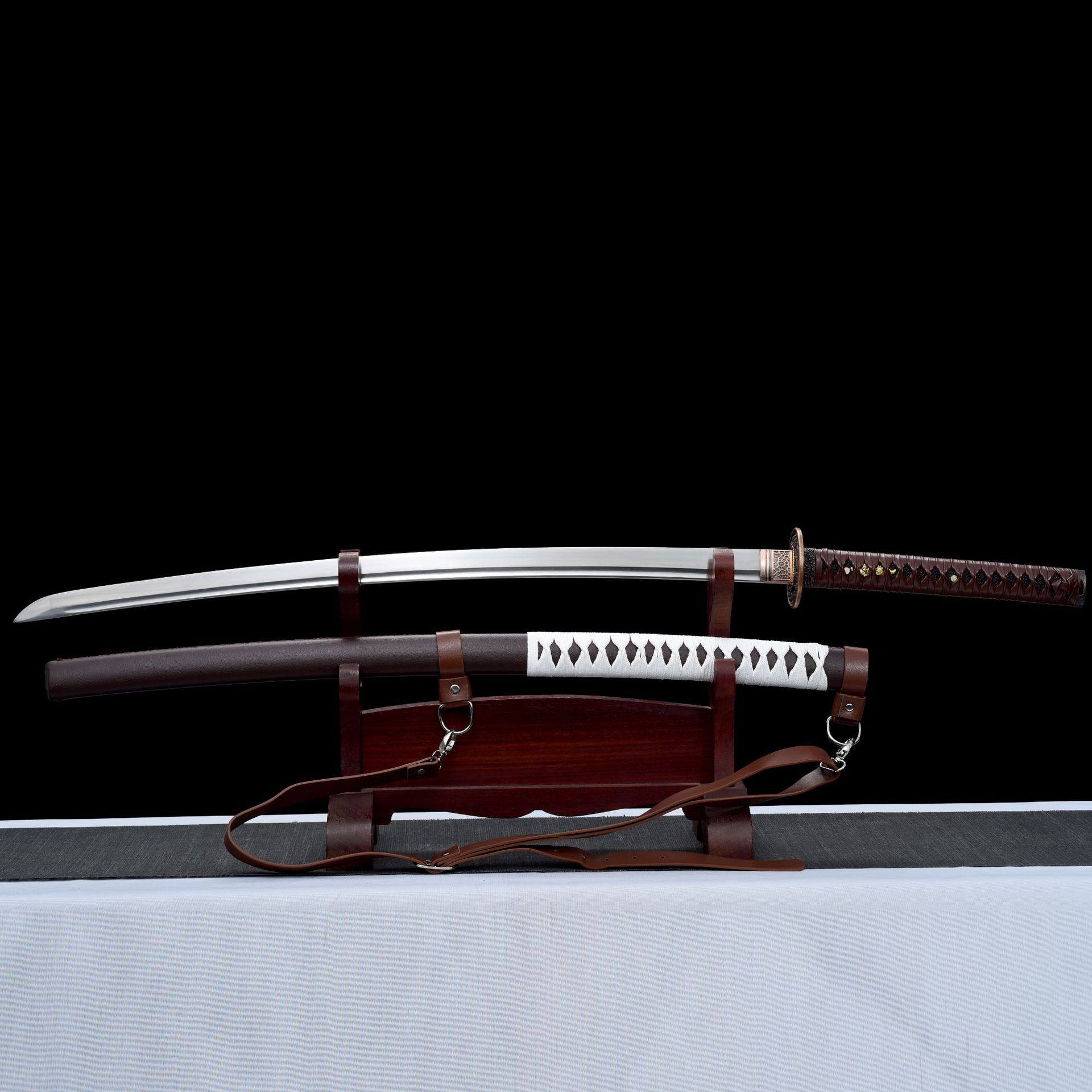 龙泉市刀剑手工锻打高锰钢行尸走肉日式刀Katana硬宝剑收藏未开刃,特色手工艺,剑袋,淘宝优惠券,粉丝福利购,淘宝优惠卷