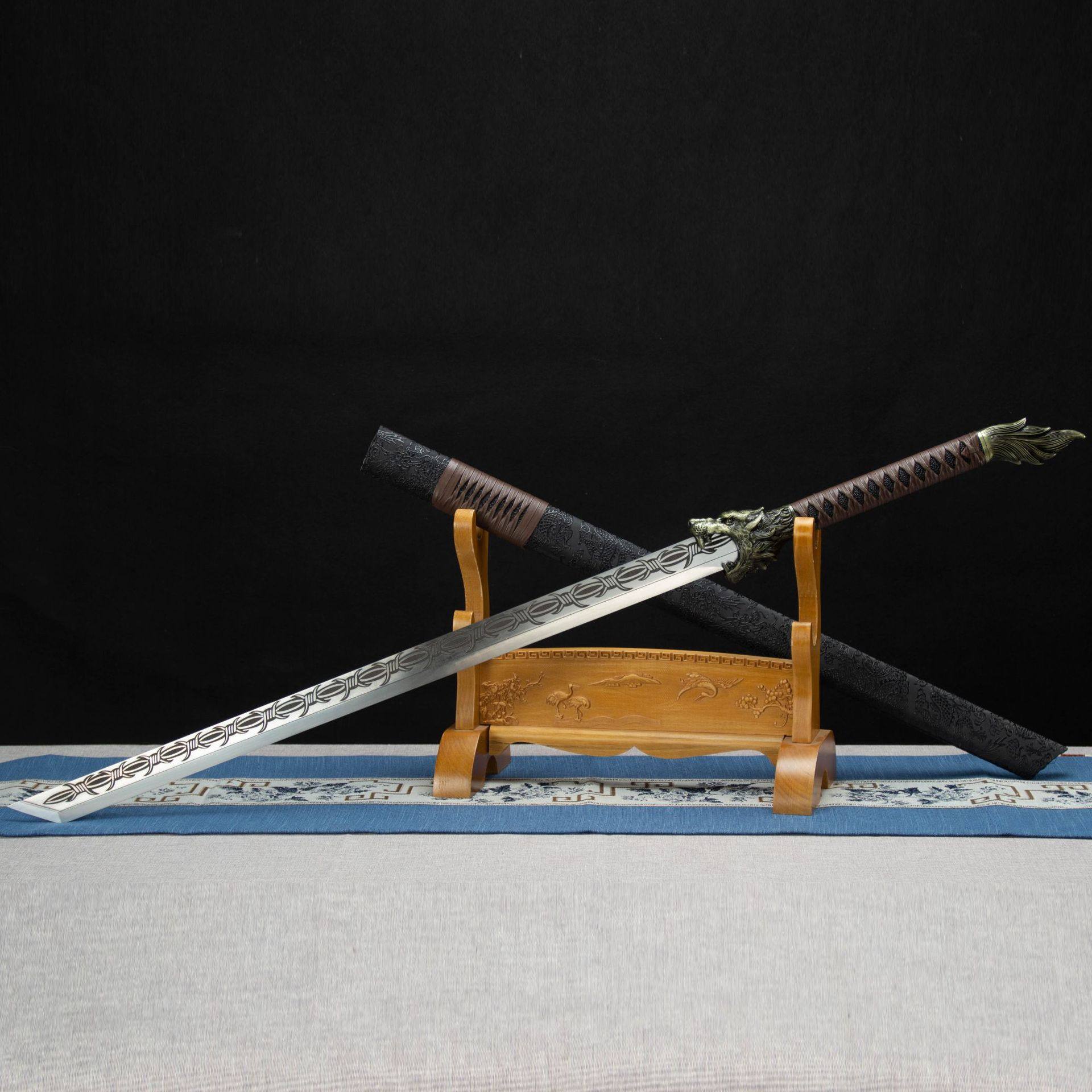 龙泉市刀剑手工锻打传统宝剑一体唐横刀绣春刀直刀冷兵器未开刃,特色手工艺,剑袋,淘宝优惠券,粉丝福利购,淘宝优惠卷