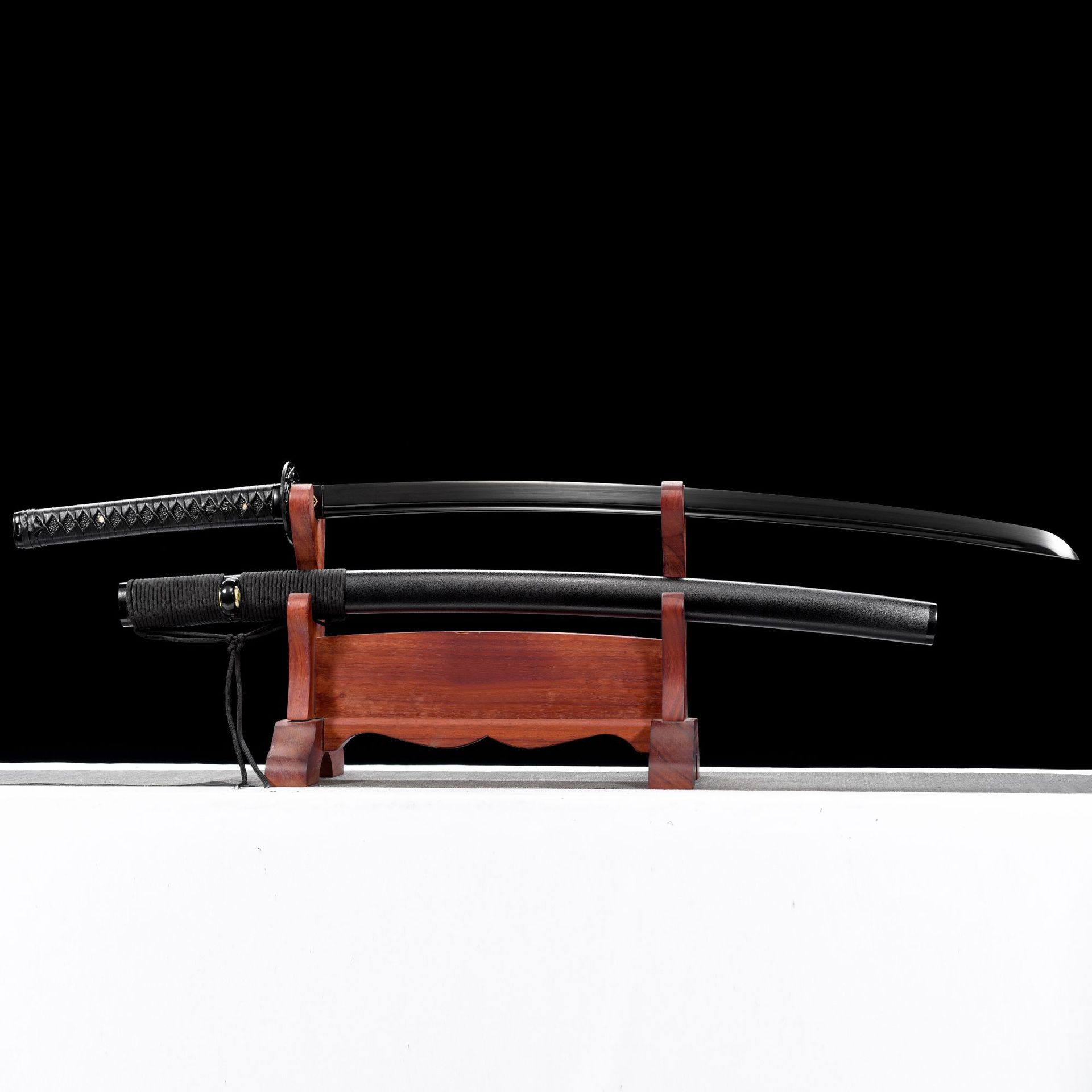 龙泉市刀剑弹簧钢发黑手工锻打日式居合战术刀Katana硬宝剑未开刃,特色手工艺,剑袋,淘宝优惠券,粉丝福利购,淘宝优惠卷