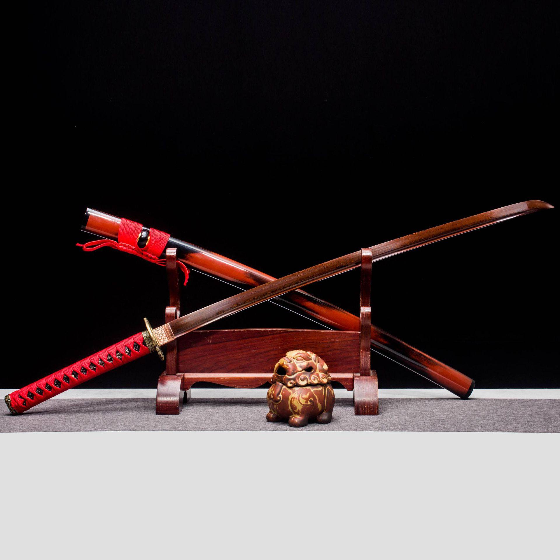 龙泉市刀剑手工锻打花纹钢发红日式指挥刀影视冷兵器硬宝剑未开刃,特色手工艺,剑袋,淘宝优惠券,粉丝福利购,淘宝优惠卷