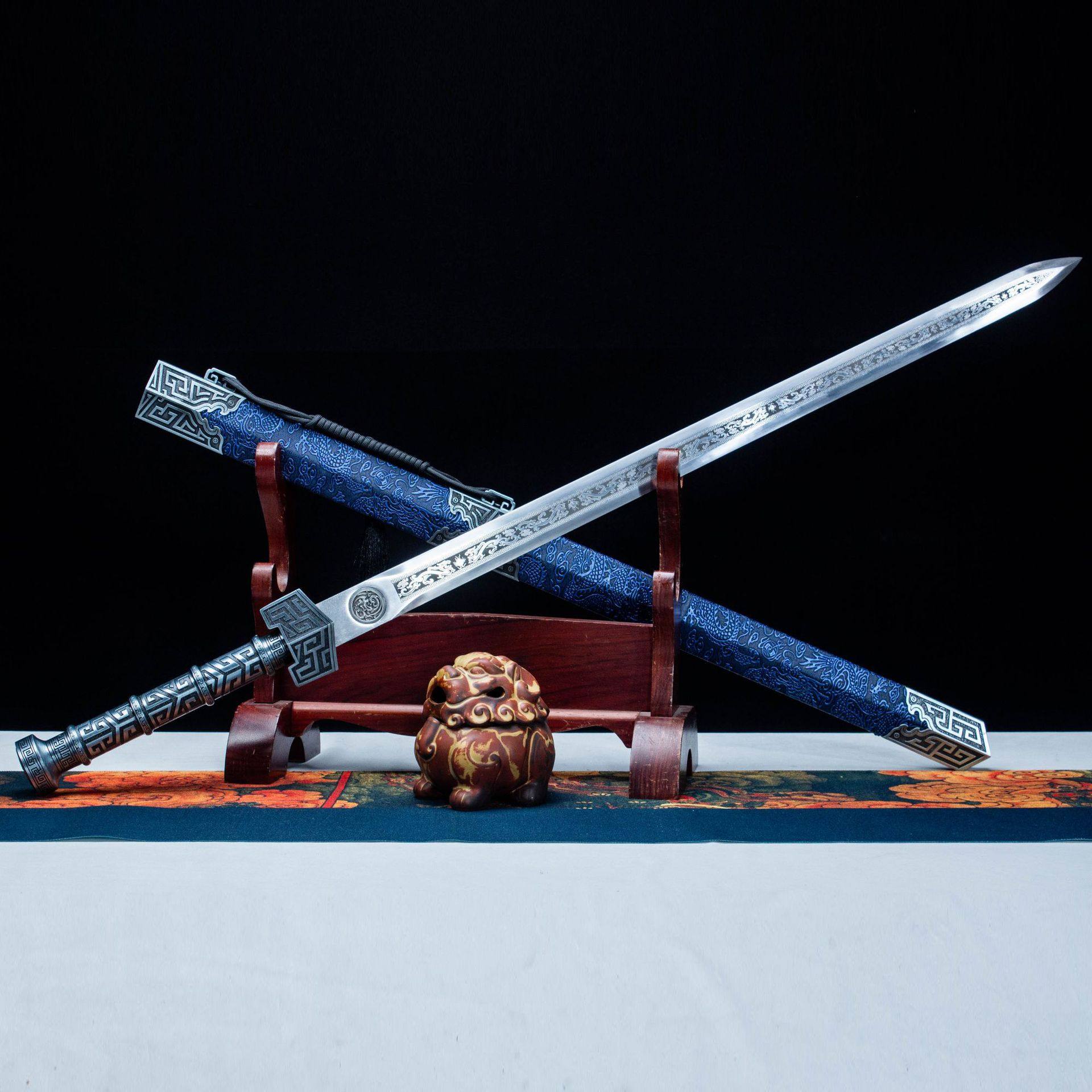 龙泉市刀剑高锰钢手工锻打春秋汉剑一体秦皇剑影视宝剑收藏未开刃,特色手工艺,剑袋,淘宝优惠券,粉丝福利购,淘宝优惠卷