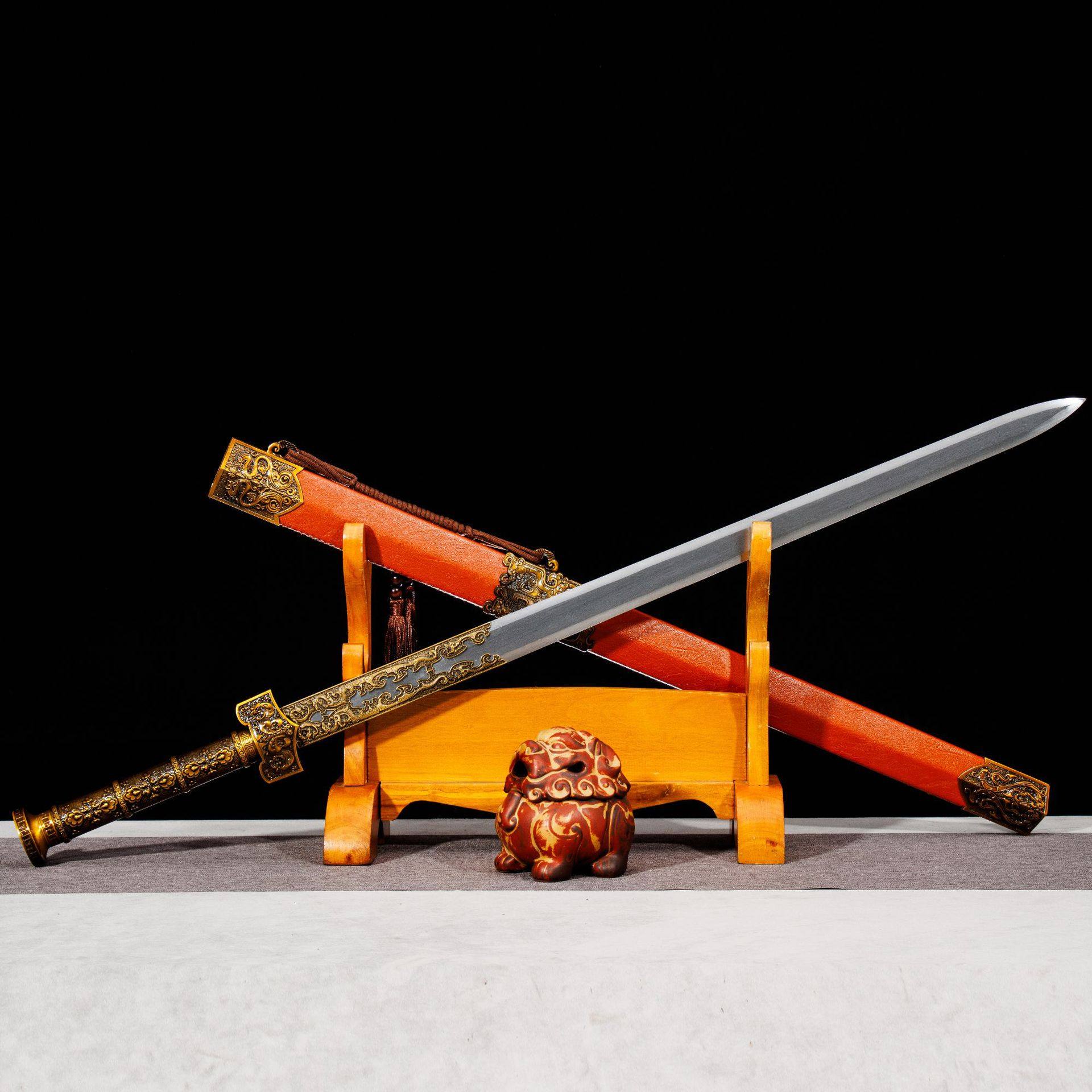 龙泉市刀剑一体高锰钢六面春秋汉剑秦王佩剑影视宝剑冷兵器未开刃,特色手工艺,剑袋,淘宝优惠券,粉丝福利购,淘宝优惠卷