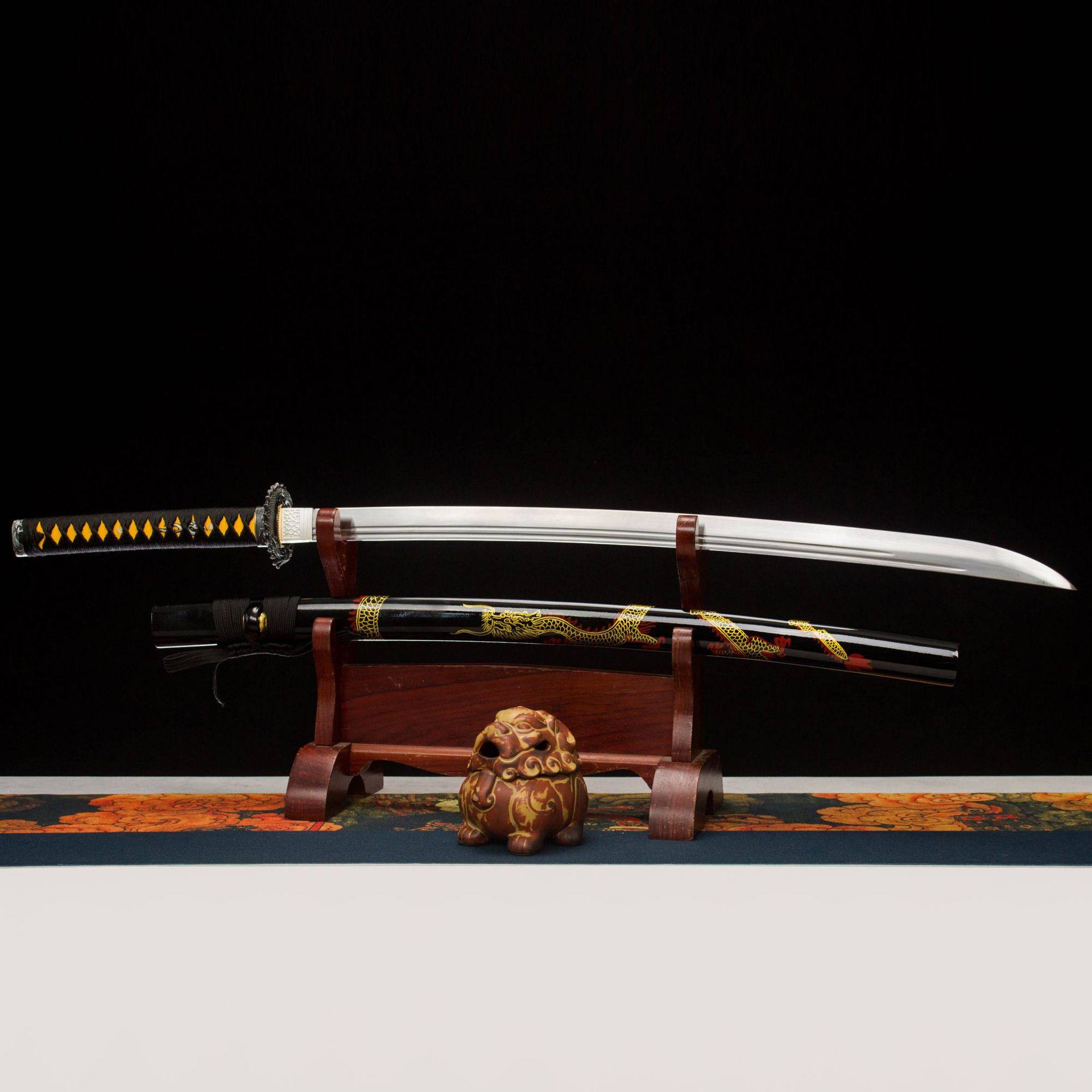 龙泉市刀剑高锰钢手工锻打日本指挥打双手刀影视宝剑冷兵器未开刃,特色手工艺,剑袋,淘宝优惠券,粉丝福利购,淘宝优惠卷