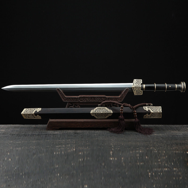 龙泉市刀剑花纹钢烧刃传统宝剑防身一体春秋剑汉剑兵器收藏未开刃,特色手工艺,剑袋,淘宝优惠券,粉丝福利购,淘宝优惠卷