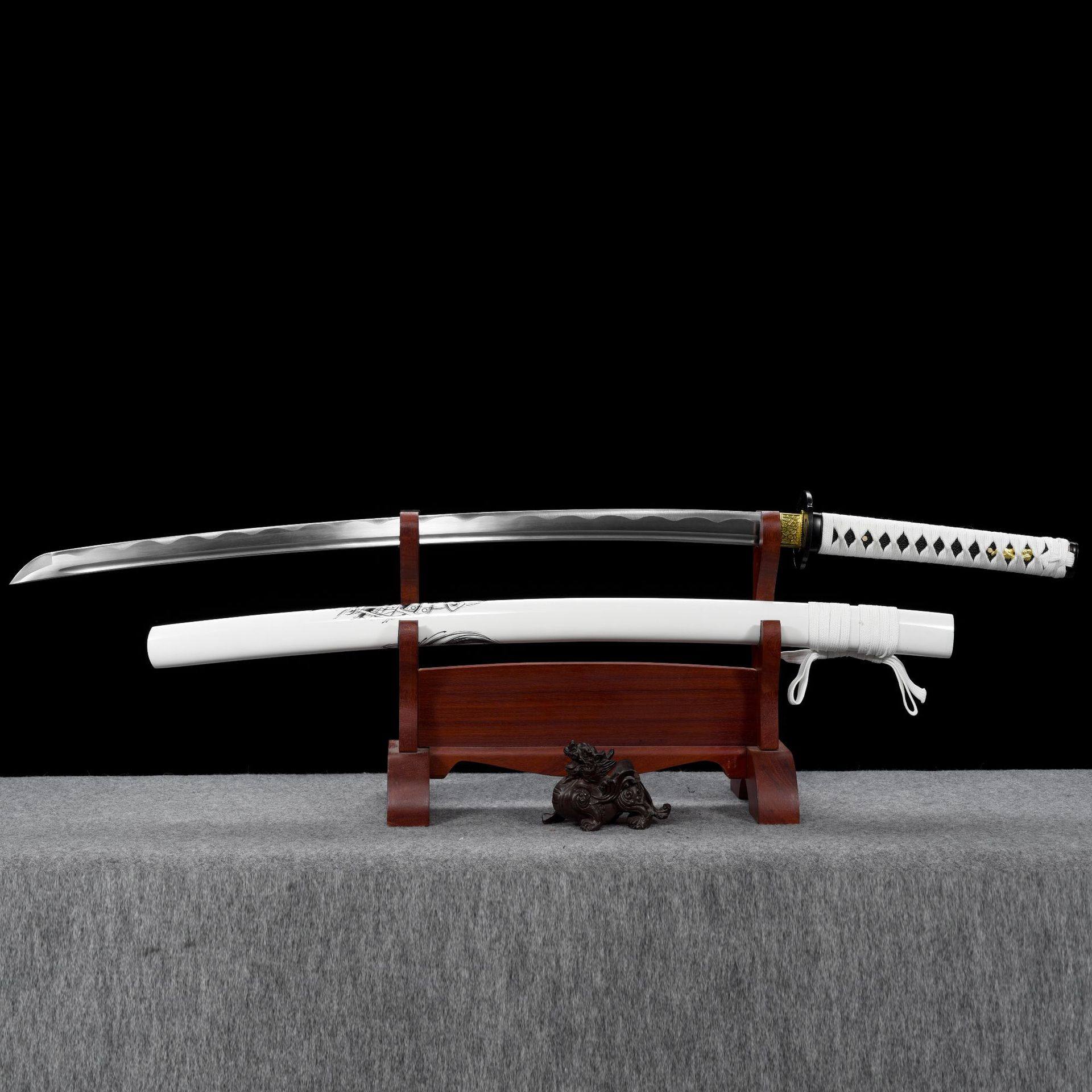 龙泉市刀剑高碳钢手工锻打日式刀龙骨一体冷兵器指挥刀宝剑未开刃,特色手工艺,剑袋,淘宝优惠券,粉丝福利购,淘宝优惠卷