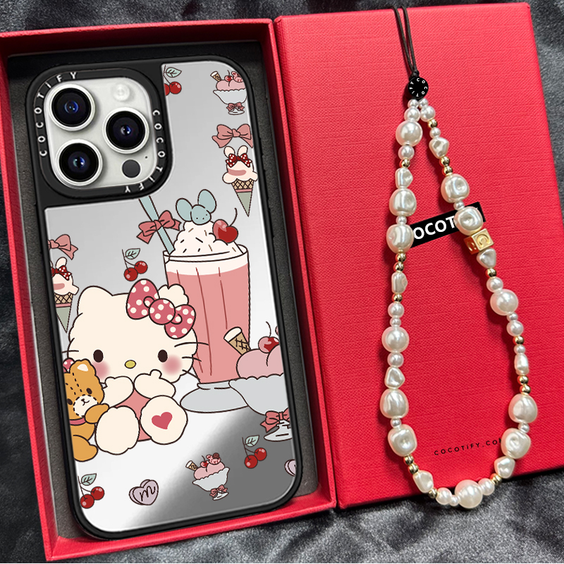 C家奶茶凯蒂猫适用iPhone Air/17promax苹果12手机壳16plus创意13潮牌14pro/15promax磁吸明星同款