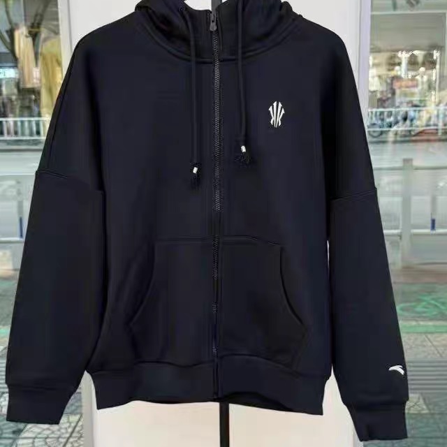 安踏连帽密暖绒保暖外套