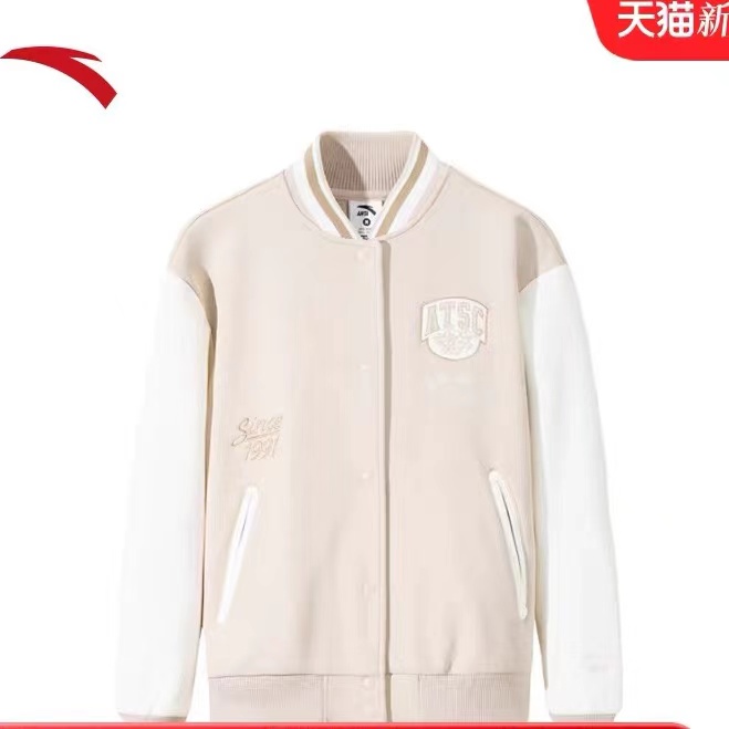 安踏运动休闲针织棒球服女生