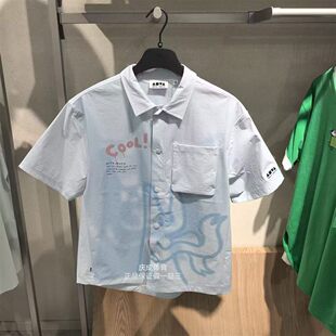 安踏运动男女款2026夏季新款滑板系列宽松休闲短袖衬衫 172638101