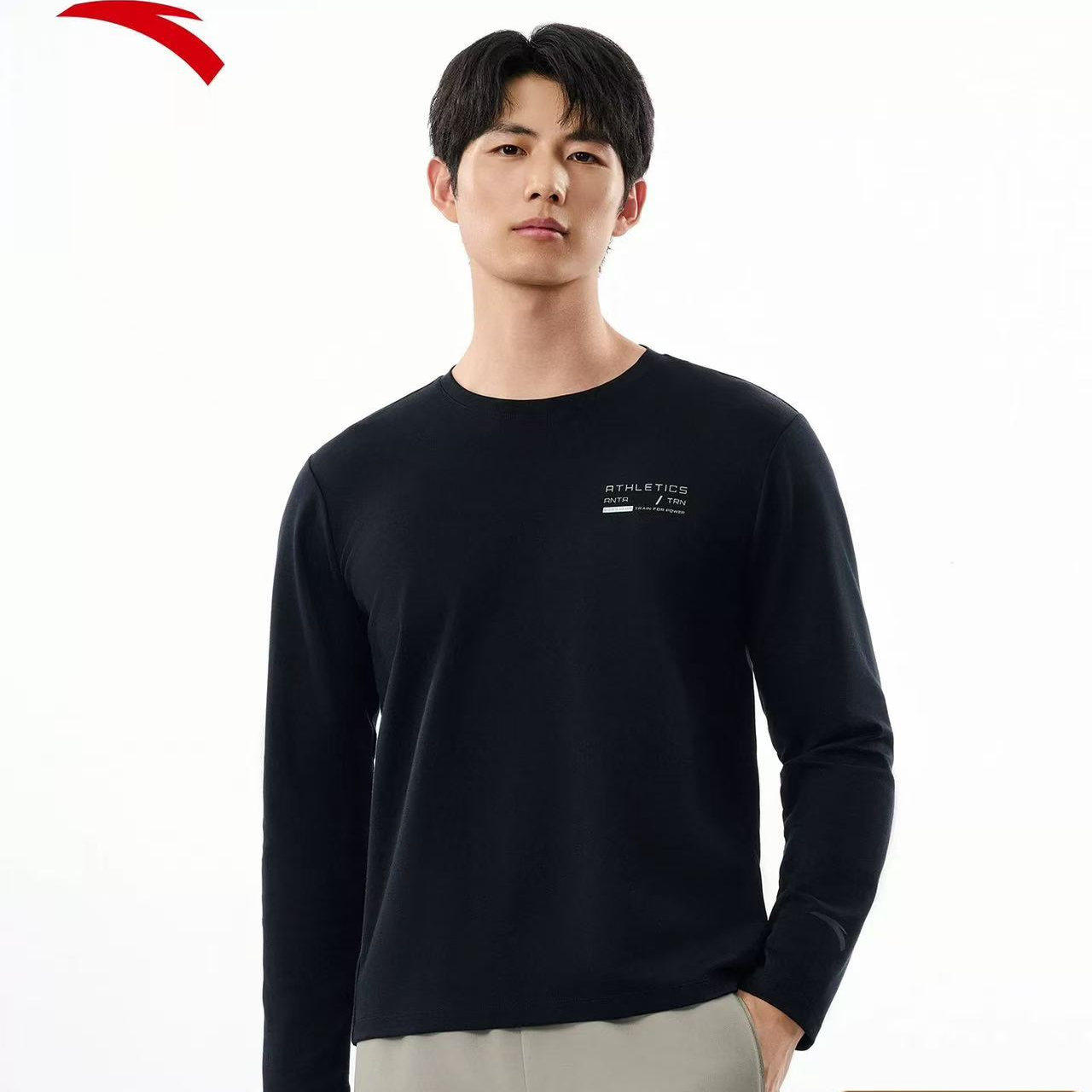 安踏男装152547402-1专柜正品2025冬 跑步健身运动长袖T恤针织衫,运动服/休闲服装,运动T恤,淘宝优惠券,粉丝福利购,淘宝优惠卷
