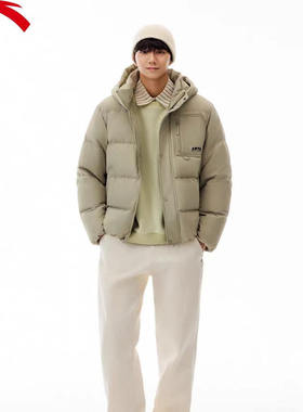 安踏户外系列2025年冬款男款连帽羽绒服保暖舒适外套172548909
