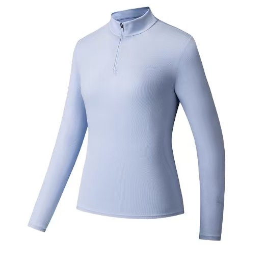 安踏全天候运动长袖女半拉链