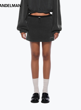 ANN ANDELMAN官方直营 摇粒绒短裙女秋冬松紧腰修身包臀半身裙