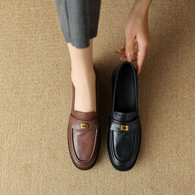 平底手工软皮真皮软底