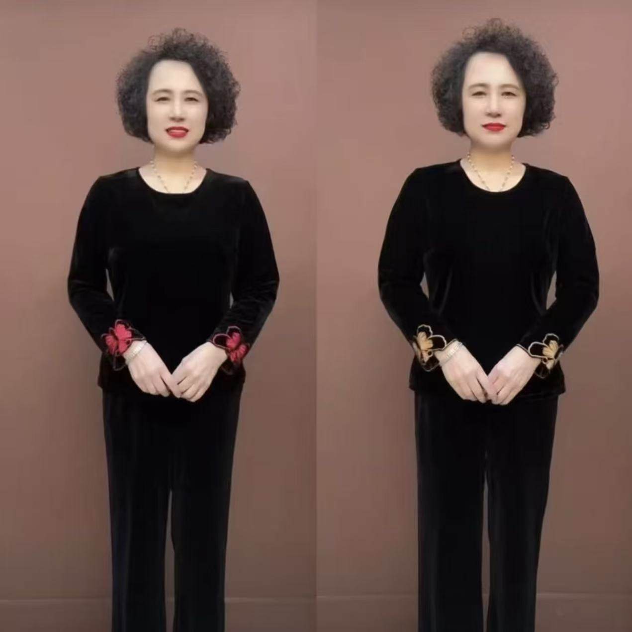 H-新款新中式国风百搭中老年女装春秋女装洋气妈妈装丝绒打底衫,女装/女士精品,时尚套装,淘宝优惠券,粉丝福利购,淘宝优惠卷