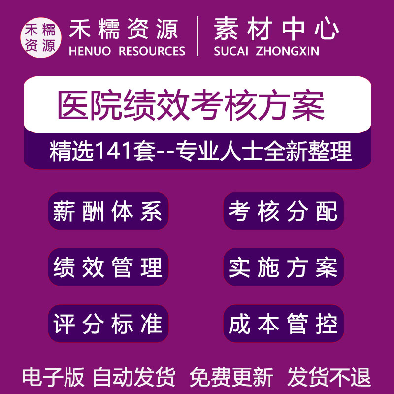 医院财务医务科护理部绩效考核分配方案薪酬制度成本控制评分标准