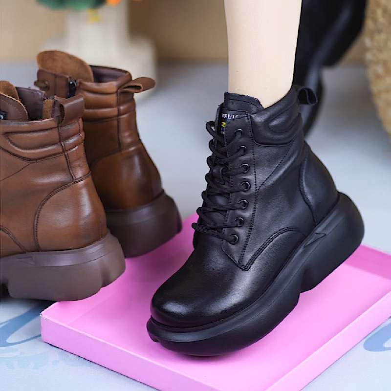 无注册马丁靴橡胶发泡纯牛皮