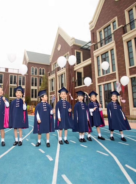 幼儿园学士服儿童博士服小学毕业礼服幼儿园毕业拍照中国风小博士
