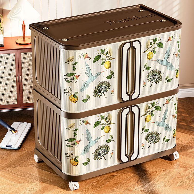 收纳箱家用衣服被子储物柜收纳柜客厅玩具零食塑料折叠置物整理箱