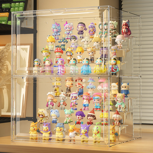 泡泡玛特展示盒盲盒手办收纳