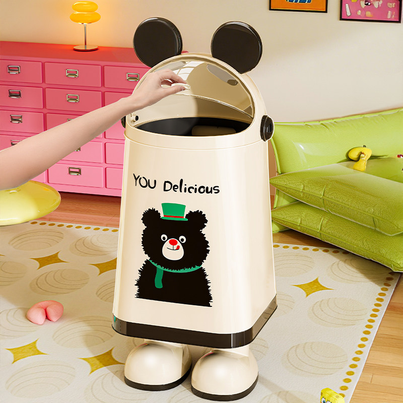 垃圾桶家用2025新款带盖客厅轻奢高档大号大容量厨房高颜值纸篓桶