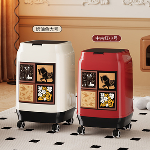 带盖大垃圾桶客厅家用大容量2025新款卧室轻奢高档高颜值带轮纸篓