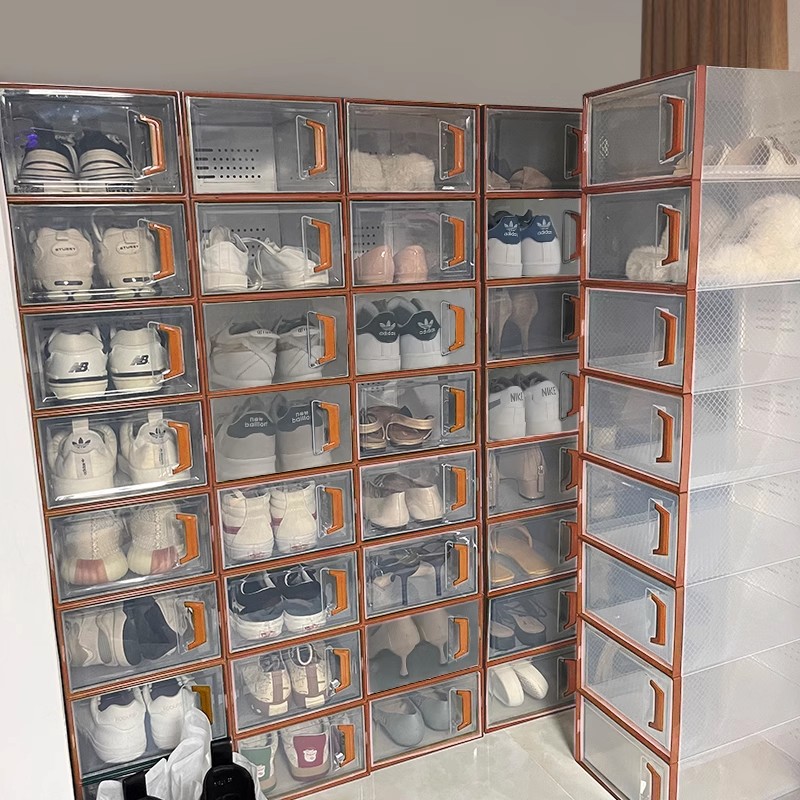 加厚透明鞋盒收纳盒承重强