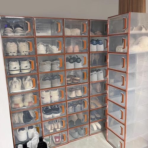 加厚透明鞋盒收纳盒承重强