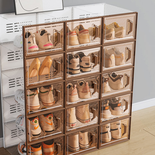 鞋盒透明收纳盒折叠鞋柜