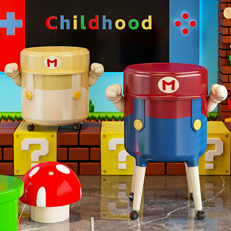 垃圾桶家用2025新款客厅轻奢高档卧室高颜值大容量带轮可移动带盖