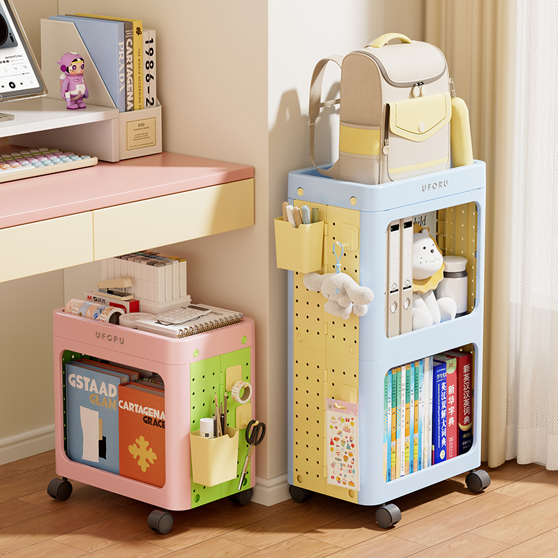 书包置物架可移动带轮书桌小书架