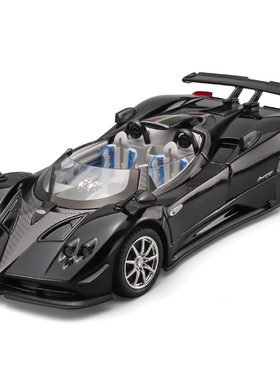 2024年新款敞篷跑车玩具豪车合金小汽车蓝紫色帕加尼宗塔超跑模型