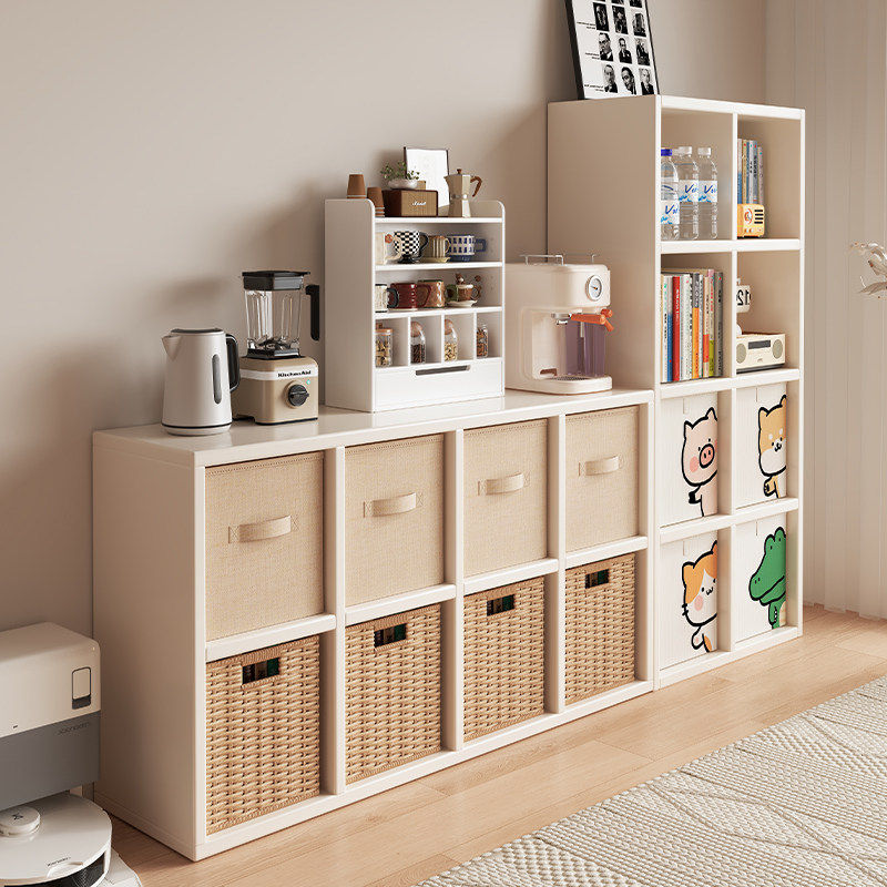 实木格子柜自由组合儿童书柜落地置物架靠墙客厅收纳储物格子柜子