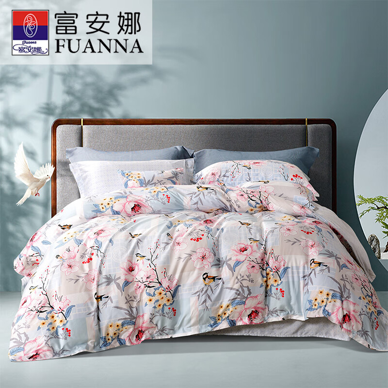 富安娜长四件套纯棉床单被套套件