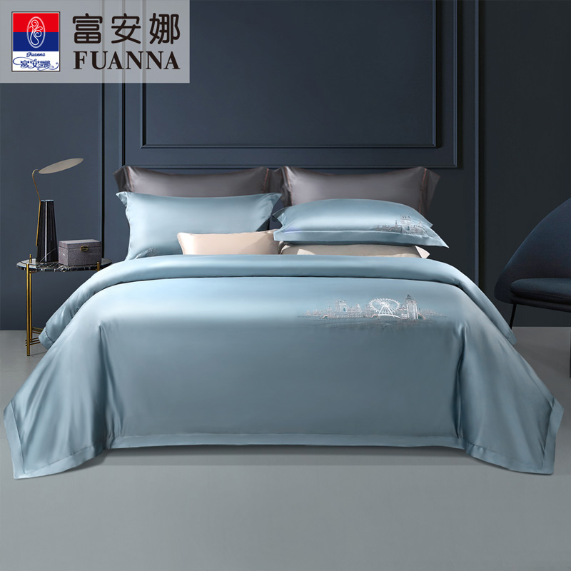 富安娜120支双股长绒棉四件套