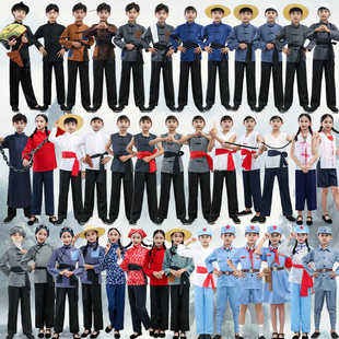 六一儿童民国风老百姓农民小学课本剧服装王二小雨来祥林嫂演出服