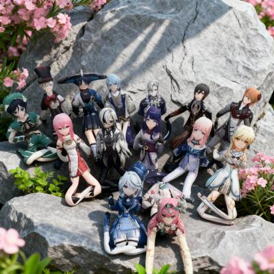 原神芙宁娜抽象玩偶有骨铁丝扭动