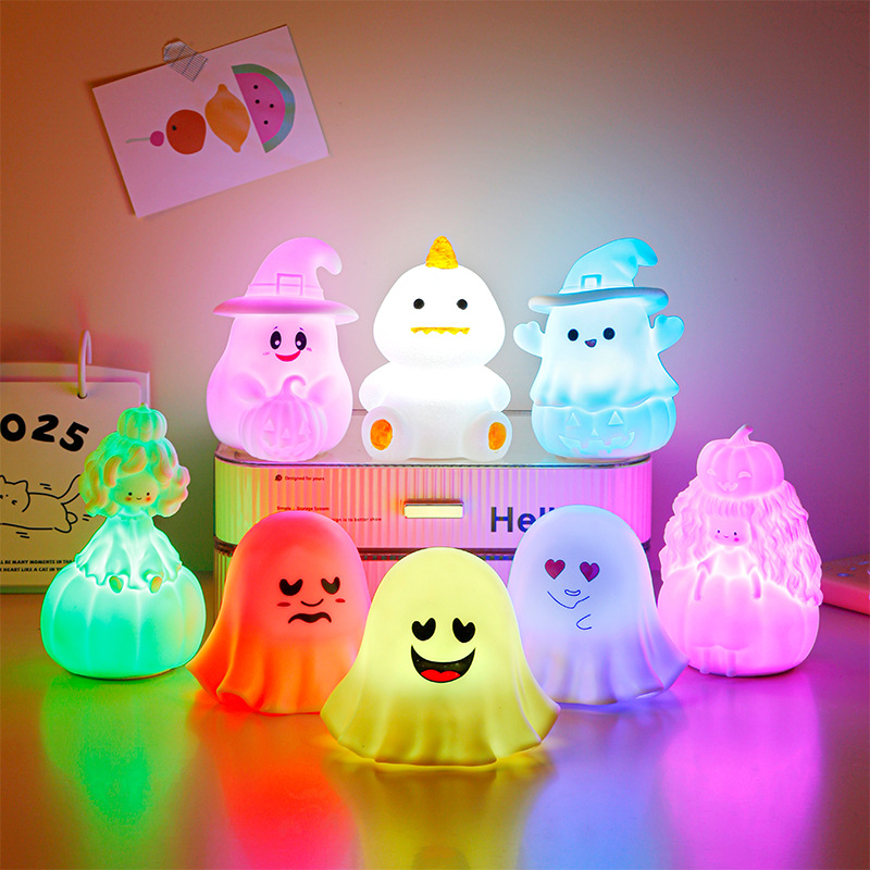 万圣节热卖南瓜幽灵小夜灯led灯