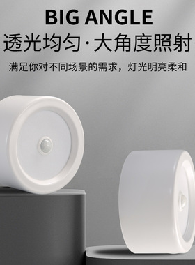 明装筒LED智能灯防眩免开孔红外线圆形阳台楼道卫浴筒灯感应