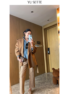 遇儿推荐【复古麂皮加厚锥形裤裤～胯宽必入！】20250241