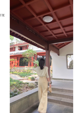 遇儿推荐【小香甩裤】气质百搭黑色杏色小香风甩裤20240162