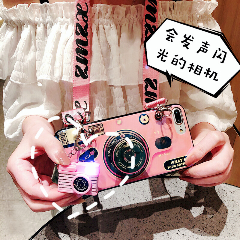 Íøºìͬ¿îÏà»úiphone7plusÊÖ»ú¿Ç³±ÅÆ6S¹ÒÉþÆ»¹ûxÅ®8p¶¶ÒôÆøÄÒÖ§¼Ü