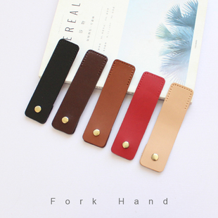 拼布DIY手缝包带配件头层皮真皮长形搭扣挂耳皮配件皮提手手拎